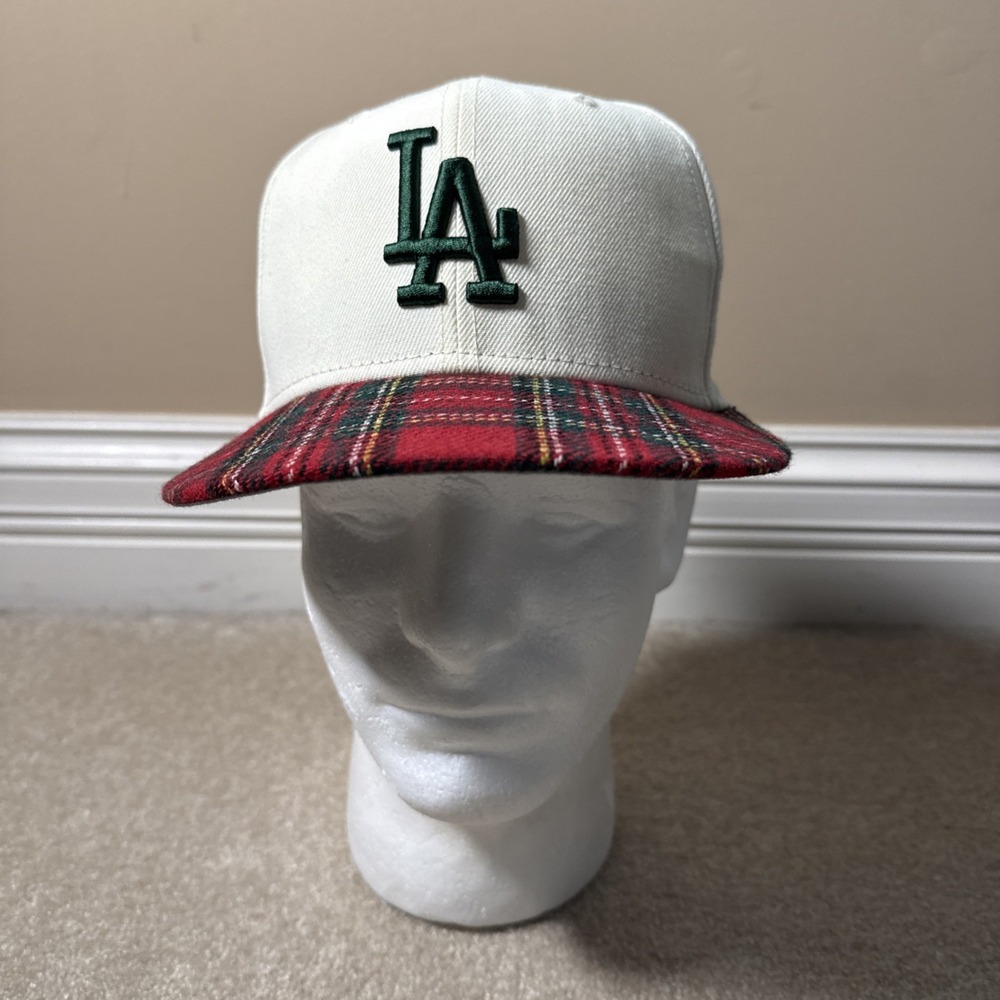 Los Angeles Dodgers Tartan Plaid Brim New Era 9Fifty Snapback Hat Cap Men MLB - Picture 4 of 9